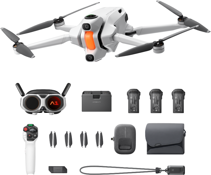 Antigravity - A1 Drone - 8K 360 - Infinity Bundle - Verdens Første 360 Drone