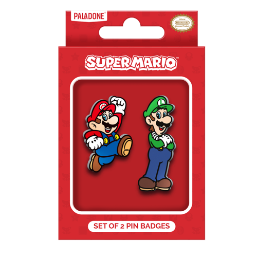 Super Mario - Set of 2 Enamel Pin Badges