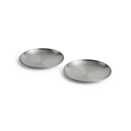 HAY – Outdoor Market Ståltallrik Mellan – 2-pack – Ø20 cm