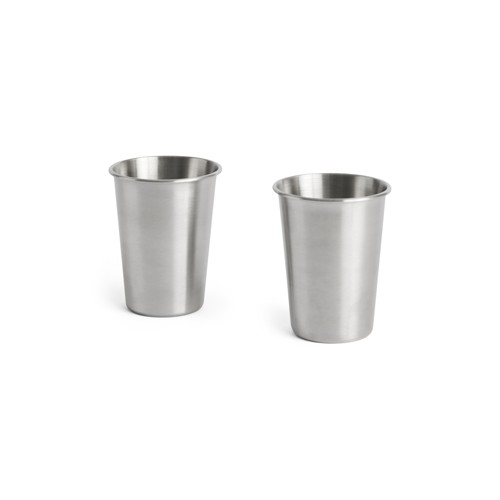 HAY – Outdoor Market Stålmugg Liten – 2-pack – H10 cm