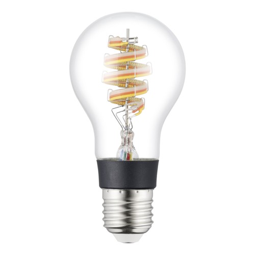EGLO CONNECT-Z E27 LED A60 Klar – Smart Spiralglödlampa med RGB och Vitt Ljus, Zigbee, Matter & Thread