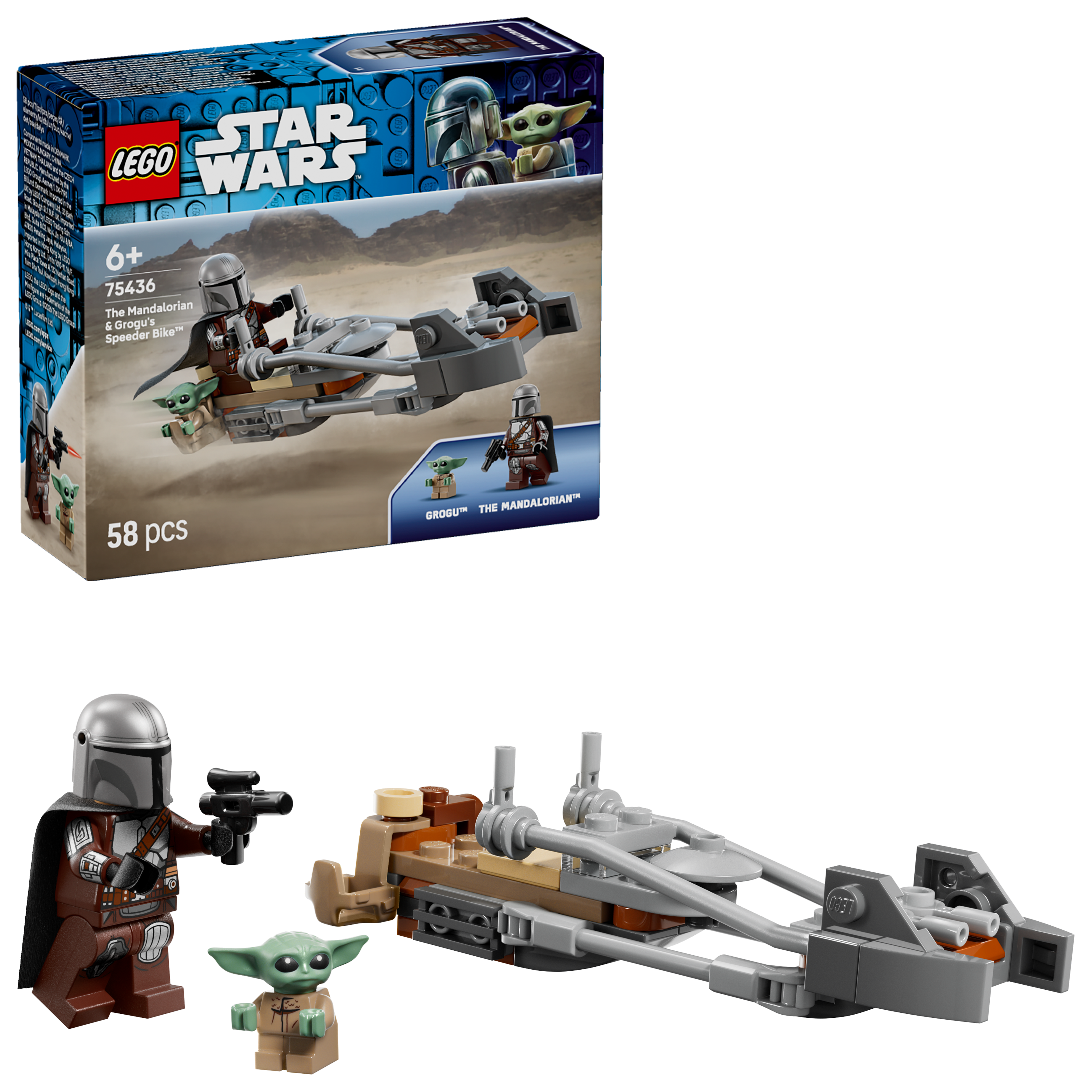 LEGO - Star Wars TM - Mandalorialaisen ja Grogun kiituripyörä (75436)
