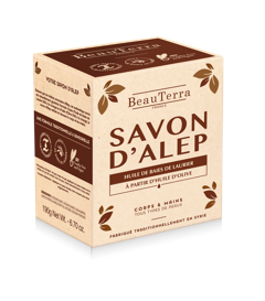 BeauTerra - Traditional Alleppo Soap  Fragrance-Free 190 g