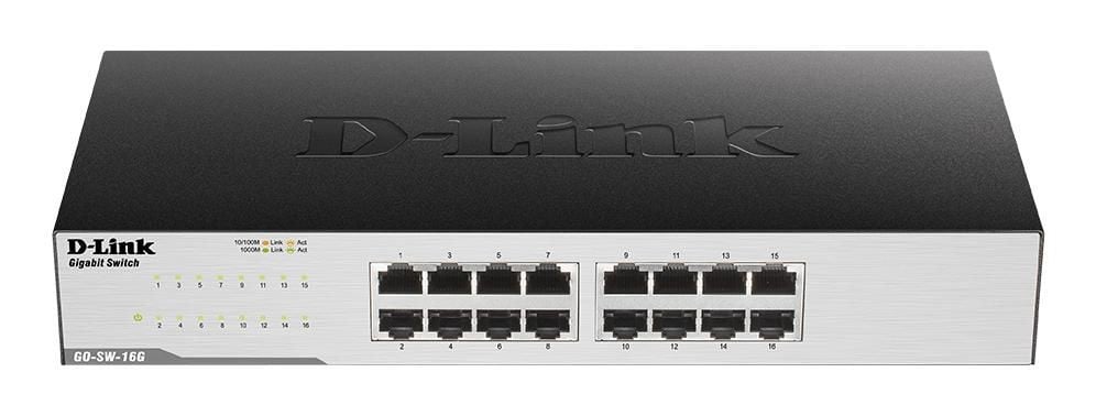 D-Link - 16-ports Gigabit Easy-skrivebordssvitsj