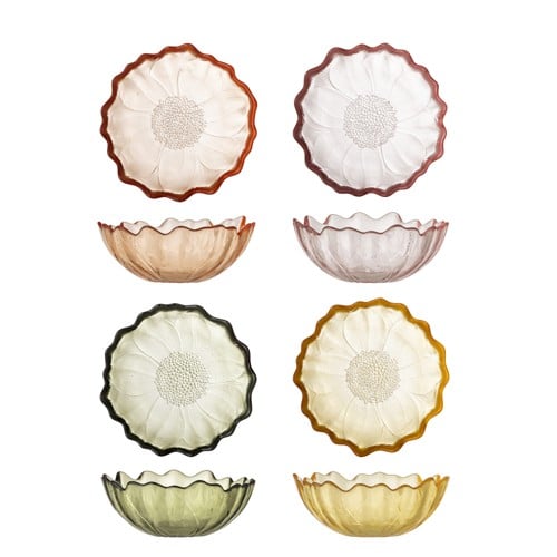 Bloomingville – Kana skål – flerfärgad – set om 4 – glas