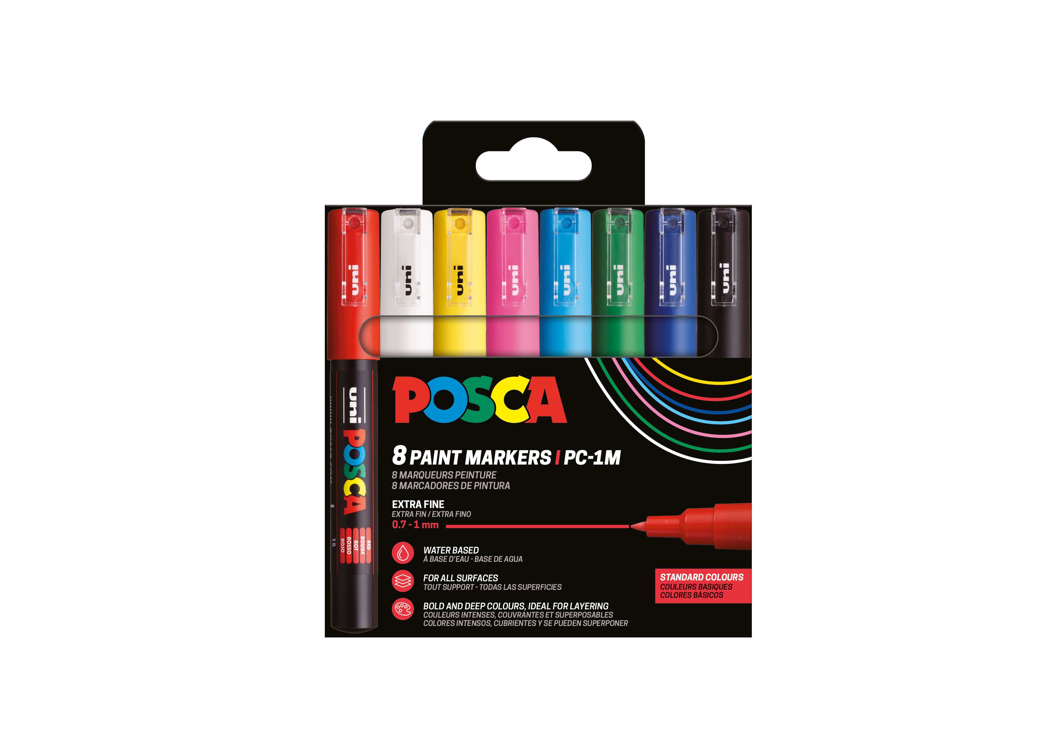 Posca - Standard farver, sæt med 8 penne