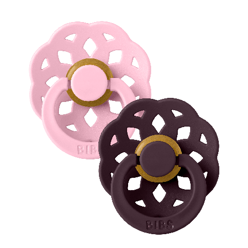 BIBS - Pacifier Boheme - Baby Pink/Plum - Size 2