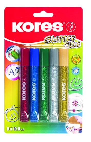 Kores – Basis Glitterlim – 5‑pak