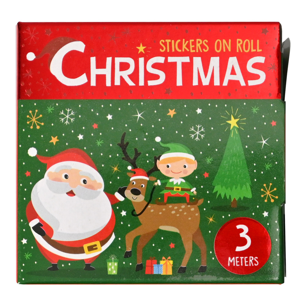 XMAS - Jule Klassesæt Klistermærker - 3 meter på rulle (24 stk.)