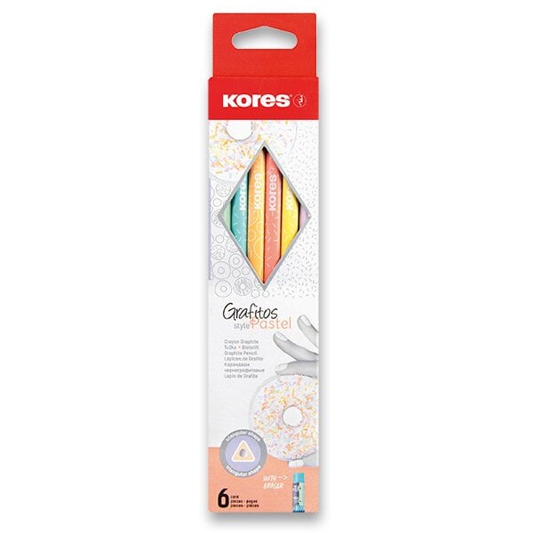 Kores - Grafitos Style - Pastel - 6-pak - Skoleblyanter