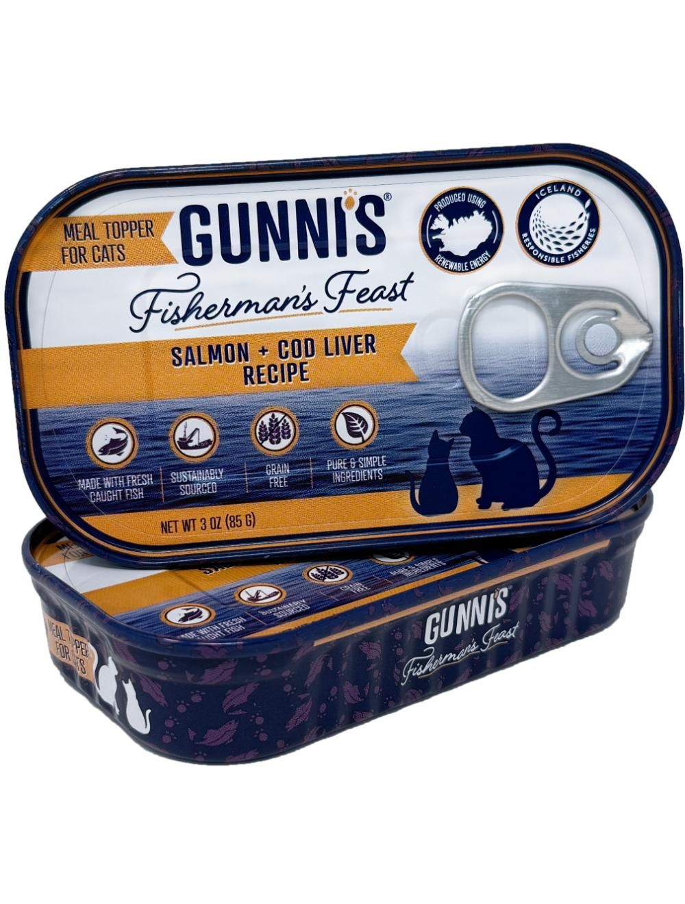 Gunnis - Toppers Laks & Torskelever, Kat - 85 g