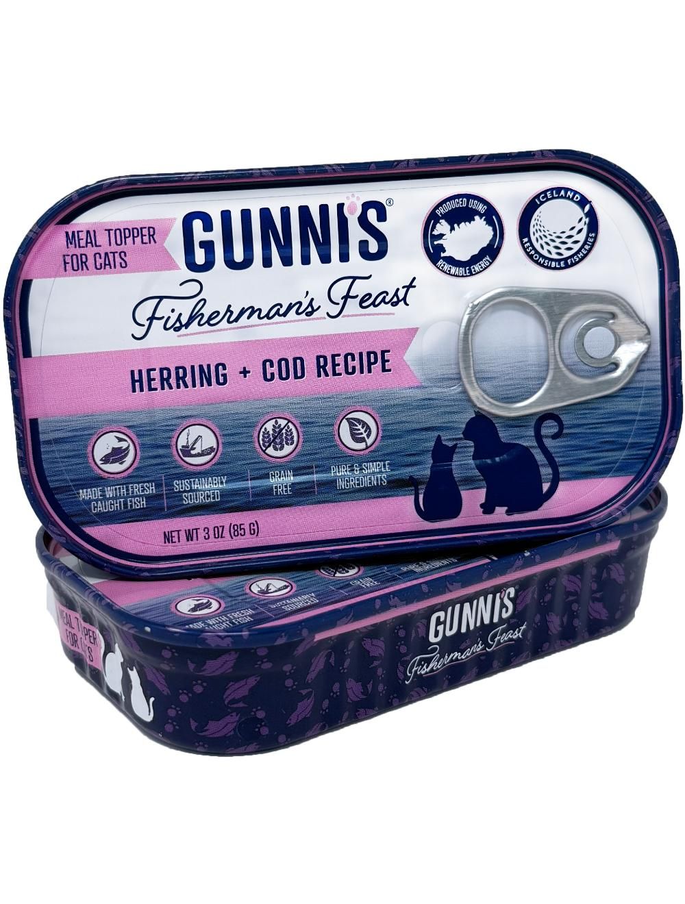 Gunnis - Toppers Sild & Torsk, Kat - 85 g