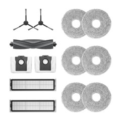 Dreame – Tilbehør gummibørste ×1 stk + sidebørster ×2 stk + støvbeholderfiltre ×2 stk + støvsugerposer ×2 + moppeputer ×3 par – RAK46