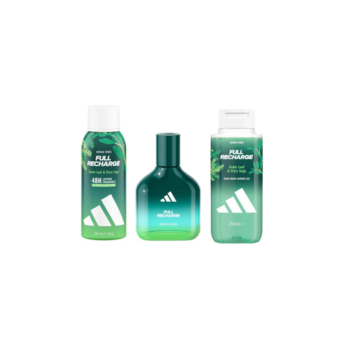 Adidas - Vibes Full Recharge Deo Spray 150 ml + Eau De Parfum 50 ml + Shower Gel 250 ml