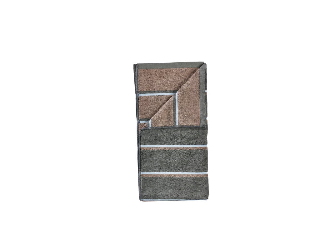 Zone Denmark – Sauna Håndklæde 100x50 Cm – Olivengrøn, Taupe, Blå Dis