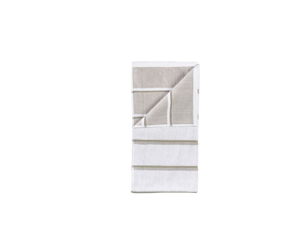 Zone Denmark – Sauna Håndklæde 100x50 Cm – Hvid, Lysegrå, Eukalyptus