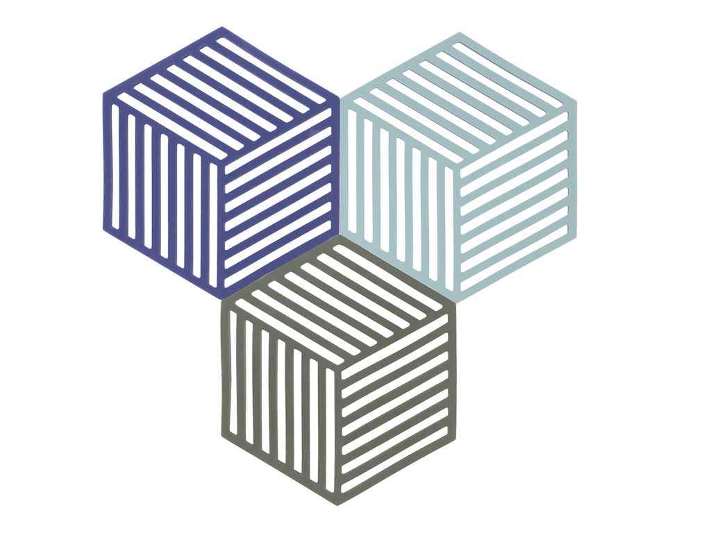 Zone Denmark – Hexagon Bordskånere – 3 Stk. – Indigo, Dis, Oliven-Taupe