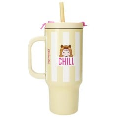 PENFection - To Go Cup with Straw CHILL - Butter-Yellow - 470 ml