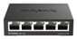 D-Link - DGS-105 - 5-portars Gigabit-skrivbordsswitch med metallhölje, 10/100/1000 Mbps, svart