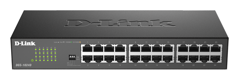 D-Link - DGS-1024D/E 24-ports Gigabit-svitsj, 10/100/1000 Mbps, for rack- eller skrivebordsmontering