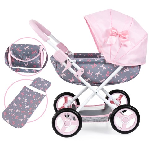 Bayer - Dolls Pram Cosy - Pink/Grey (12704AA)