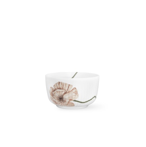 Kähler - Hammershøi Poppy Skål - Hvit m. deko - Ø12 cm