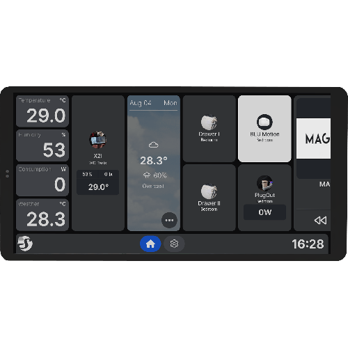 Shelly Wall Display X2i (Silver) – Smart Hem Touchpanel