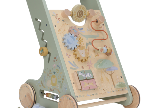 Little Dutch - Wooden baby activity walker - Safari Friends (LD7432)