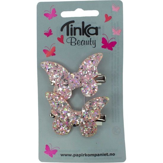 Tinka Beauty – Hårclips Sommerfugl Glitter – 2 stk