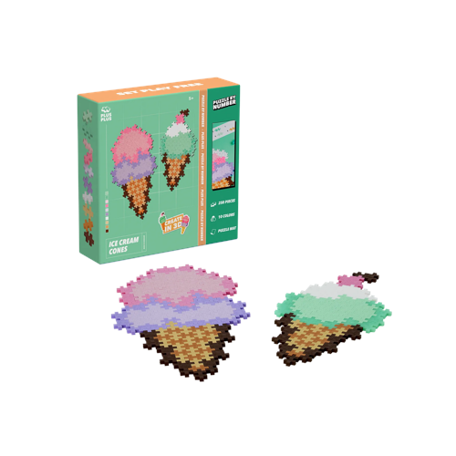 Plus Plus - Puzzle By Number Ice Cream Cones (4346)
