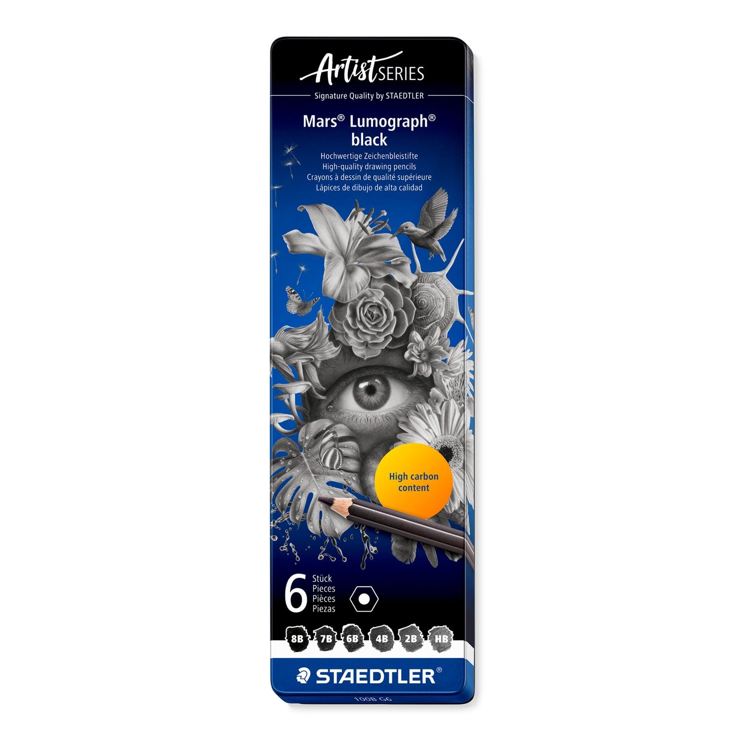 Staedtler – Mars Lumograph Blyanter – 6 stk Assorteret