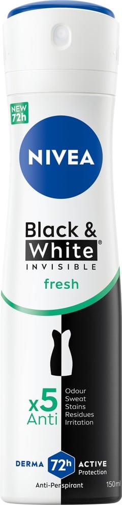 Nivea - Black & White Invisible Fresh Female Spray - Black & White - 150 ml