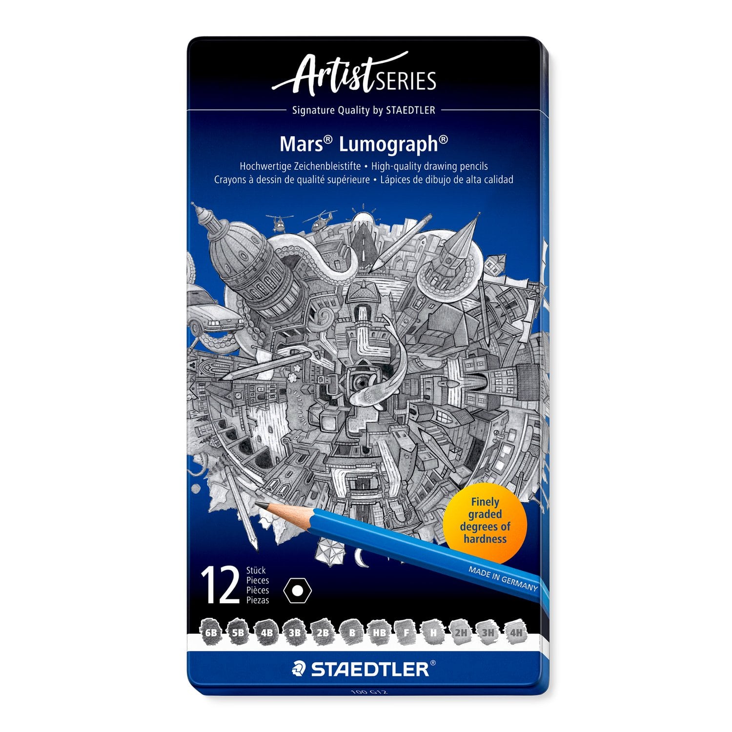 Staedtler – Mars Lumograph Blyanter – 12 stk – 100% PEFC