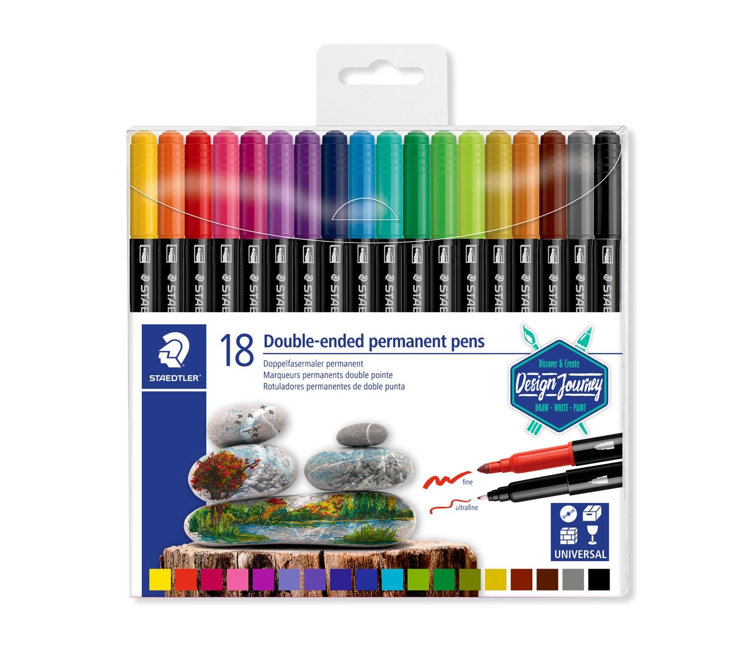 Staedtler – Duo Permanent – 18 stk Assorteret