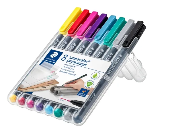 Steadtler - Lumocolor – Permanent F 0,6 mm – 8 stk i Boks