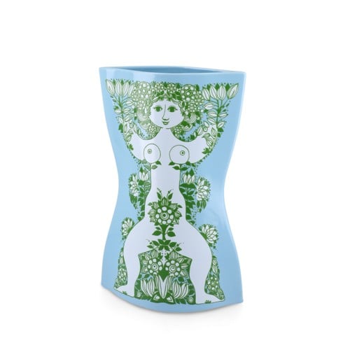 Bjørn Wiinblad - Nina Vas - Ljusblå/Grön - H28.5 cm