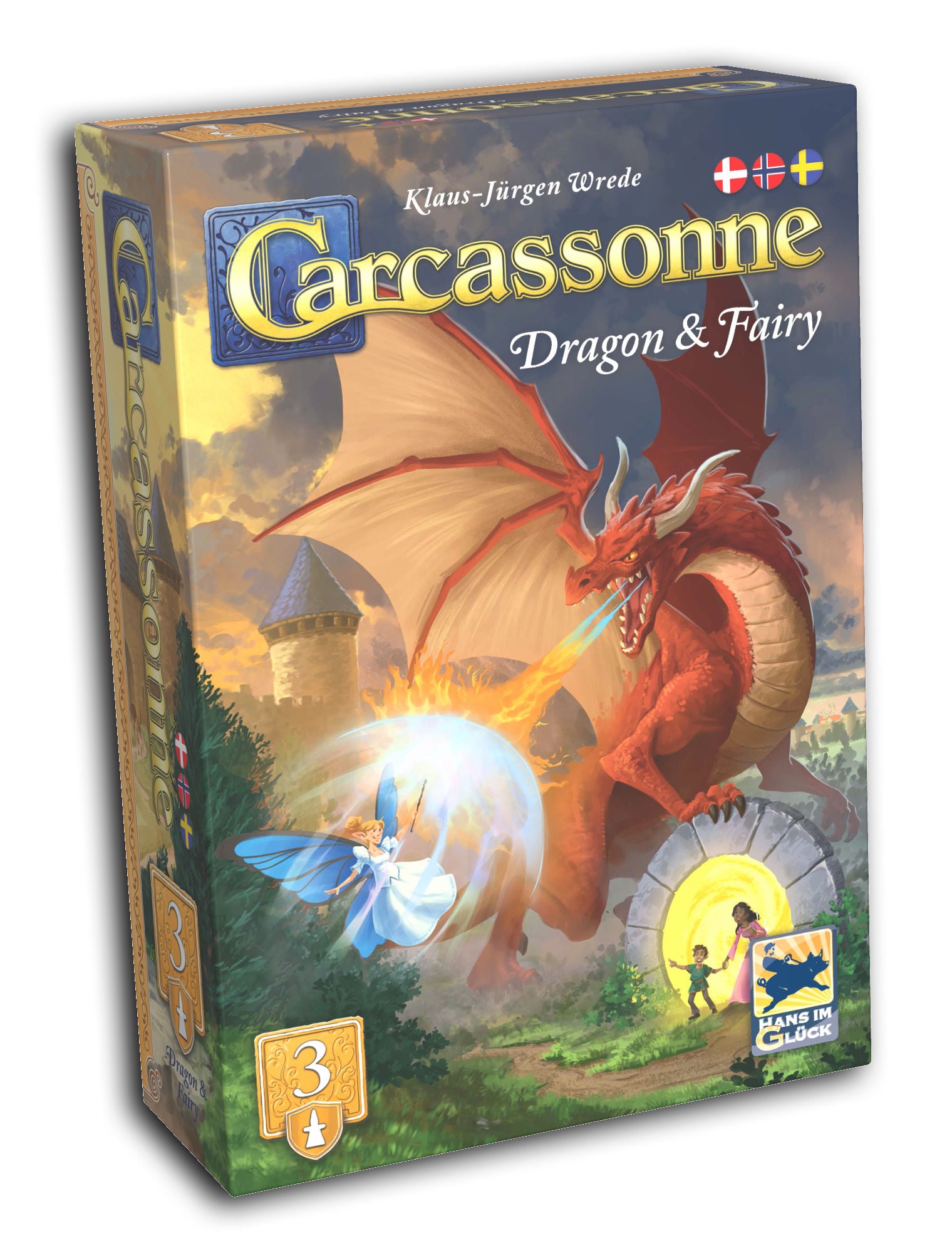 Carcassonne: Expansion 3 - Dragon & Fairy expansion 2025 (nordic version)