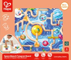 Hape - Space Maze & Tangram Board (87-0524)