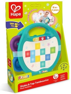 Hape - Pixelz Shake & Tap Tambourine (87-0705)