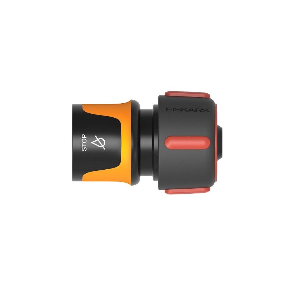 Fiskars - Comfort Pikaliitäntä Vesistopilla 19 mm - Nopea liitäntä puutarhaletkuun