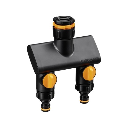 Fiskars - Comfort On/Off Dubbel Splitter - 2 Slangar från 1 Vattenkälla