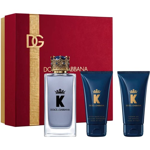 Dolce & Gabbana K 100ml EDT Spray / 50ml Aftershave Balm / 50ml Shower Gel