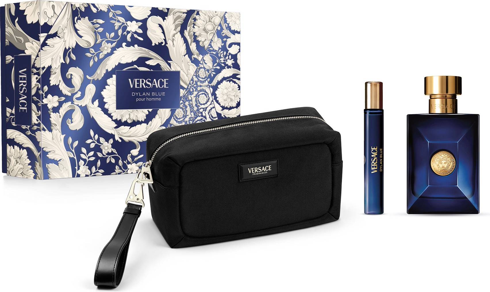 Versace Dylan Blue 100ml EDT Spray / 10ml EDT Spray / Toiletry Bag