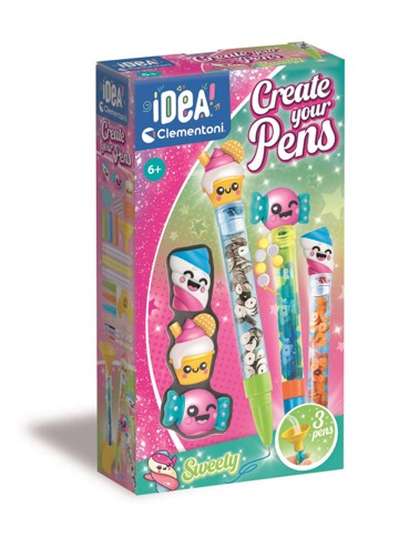 Clementoni - Create Your Pens Sweety (Pack By 3) (I-18394)