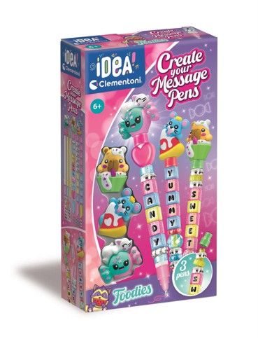 Clementoni - Create Your Message Pen Foodies (Pack By 3) (I-18399)