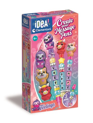 Clementoni - Create Your Message Pen Feelings (Pack By 3) (I-18400)