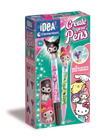 Clementoni - Create Your Pens: Helly Kitty, My Melody & Kuromi (I-18431)