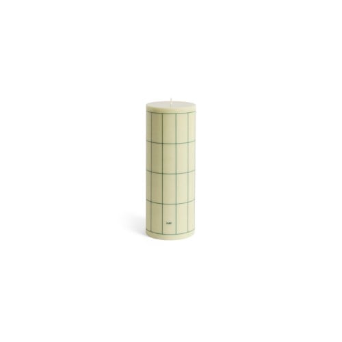HAY - Column Ljus Large - H25 cm - Ljusgrön & Mörkgrönt Rutmönster