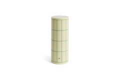 HAY - Column Świeca Large - H25 cm - Jasnozielony & Ciemnozielona Krata