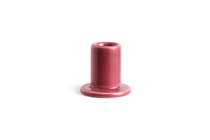 HAY - Tube Świecznik Small - H5 cm - Jagodowy Róż